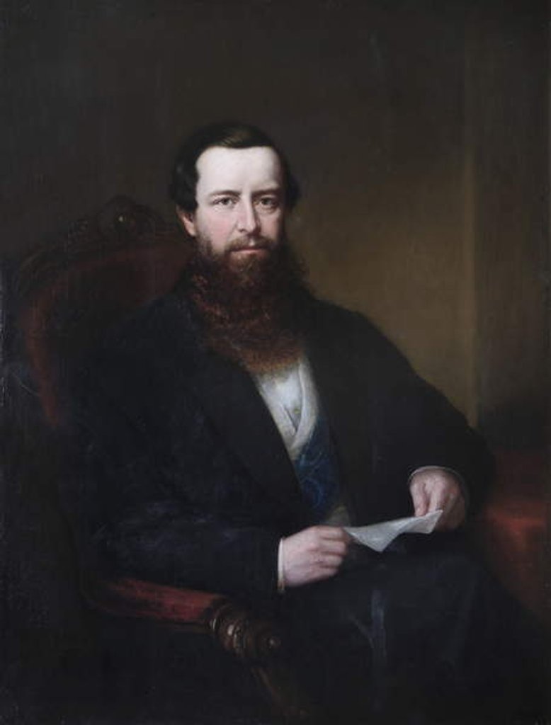 Detail of George Frederick Samuel, 1st Marquess of Ripon, 1872 by Sigismund Rosenthal