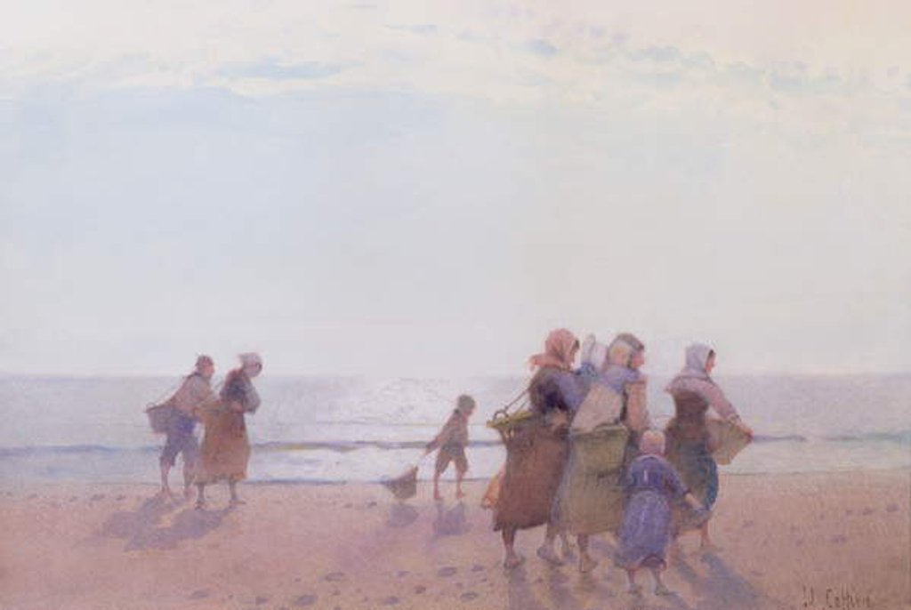 Detail of Mussel Gatherers by Hector Caffieri