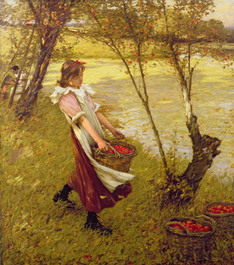 Detail of In the Orchard, Haylands, Graffham by Henry Herbert La Thangue