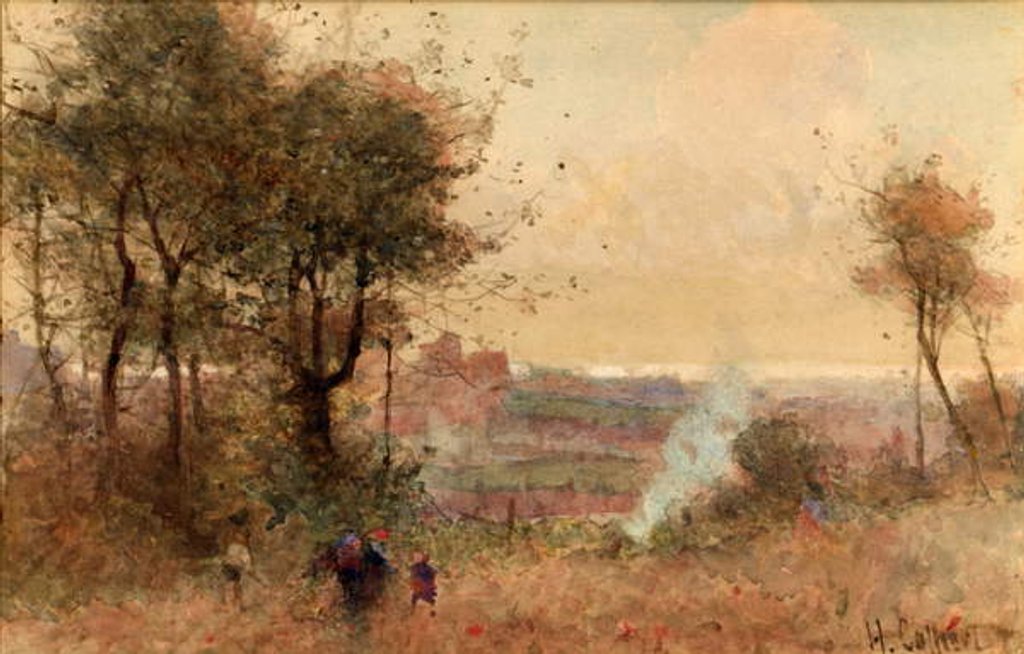 Detail of Gathering Wood by Hector Caffieri