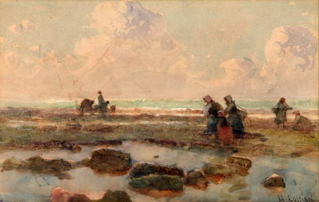 Detail of Shrimping by Hector Caffieri