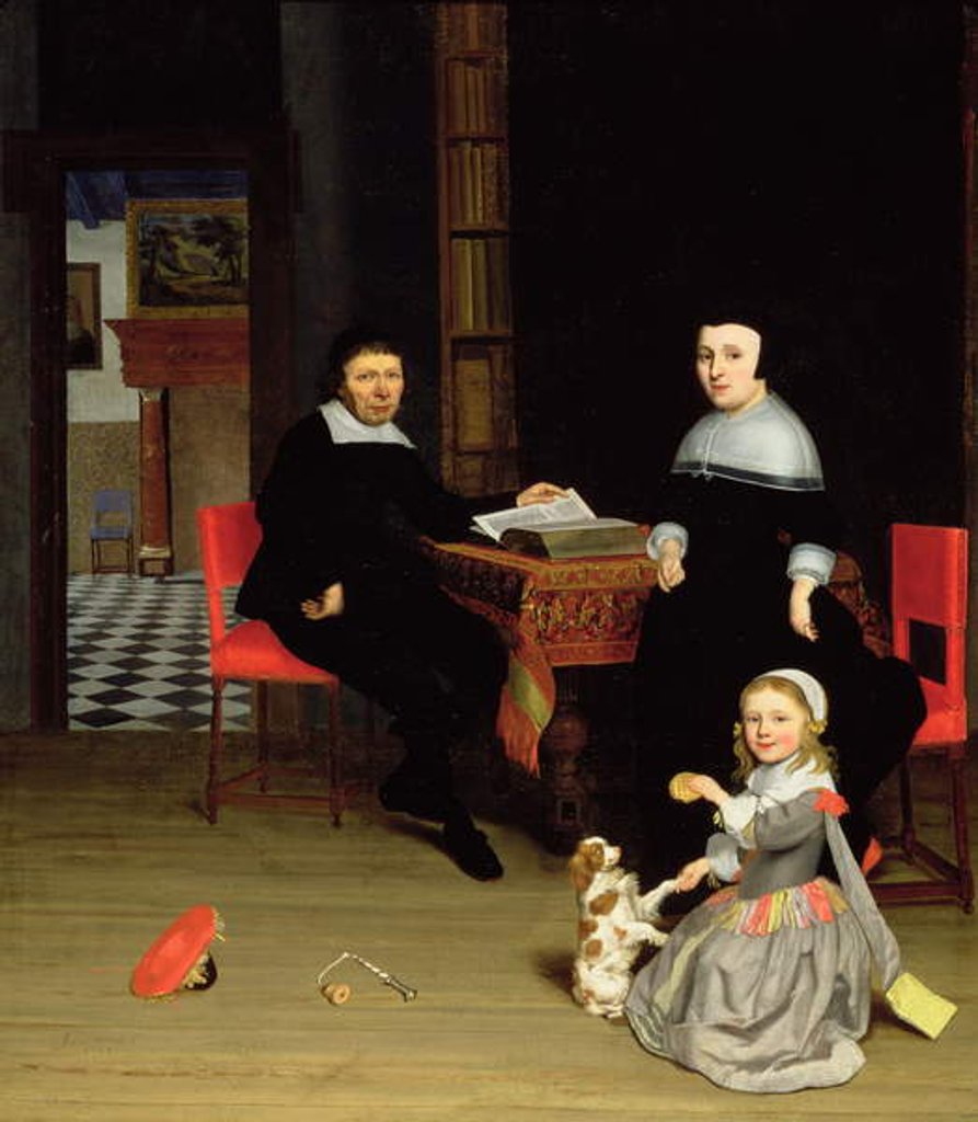 Detail of Portrait of a Family, 1663 by Jacob Ochtervelt