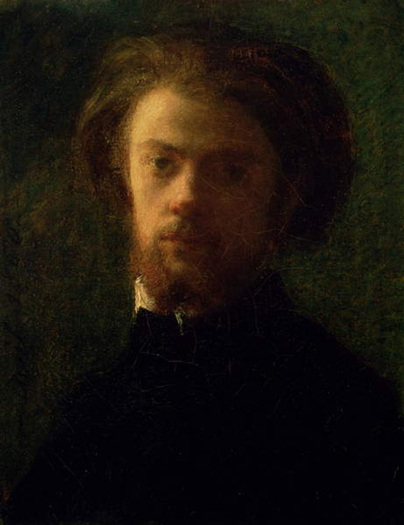 Detail of Self Portrait, 1860 by Ignace Henri Jean Fantin-Latour