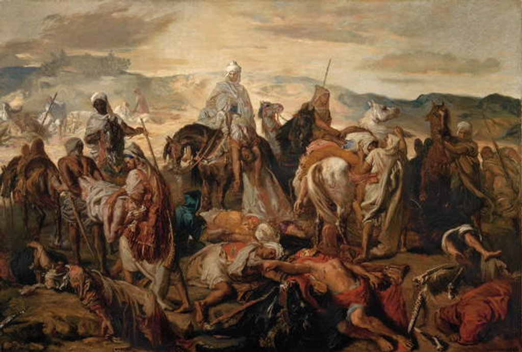 Detail of Arab Horsemen Carrying Away their Dead, 1850 by Theodore Chasseriau