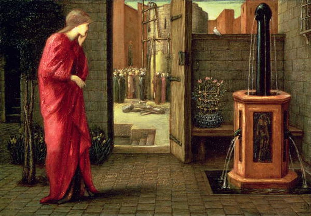 Detail of Danae Watching the Building of the Brazen Tower, 1872 by Edward Coley Burne-Jones