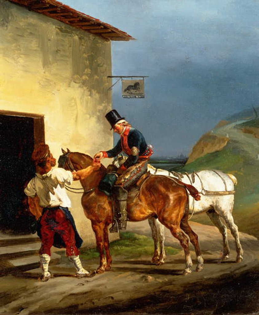 Detail of The White Horse Tavern, 1821-22 by Theodore Gericault