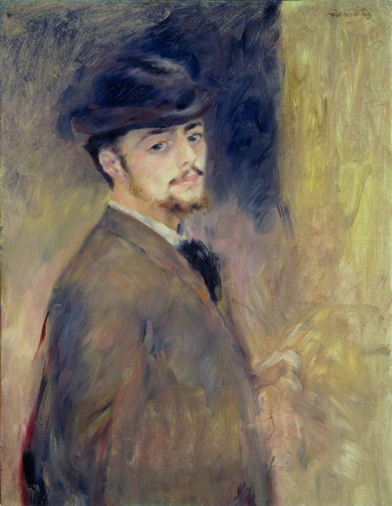 Detail of Self Portrait, 1876 by Pierre Auguste Renoir