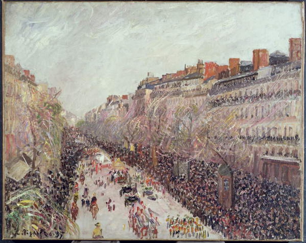 Detail of Mardi Gras on the Boulevards, 1897 by Camille Pissarro