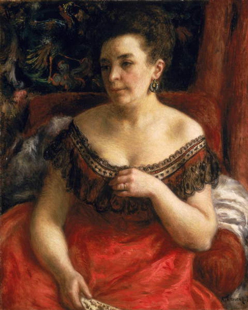 Detail of Portrait of Blanche Marie Renoir 1870 by Pierre Auguste Renoir