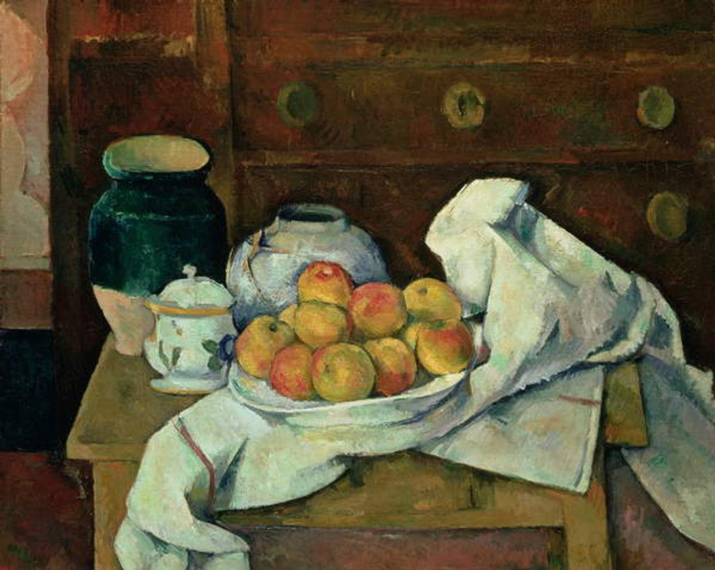 Detail of Still Life with Commode, c.1887-88 by Paul Cezanne