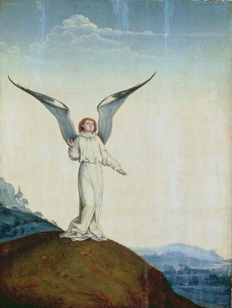 Detail of Angel, c.1530 by Lucas van (attr. to) Leyden