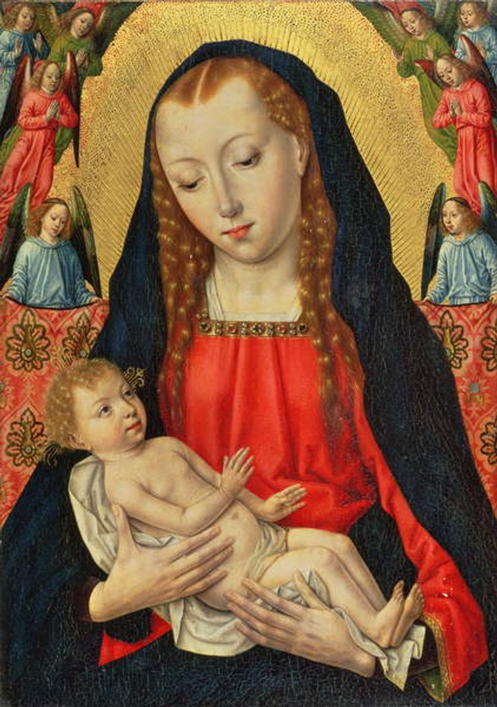 Detail of The Virgin and Child with Angels, c.1490 by Master of the Legend of St. Ursula