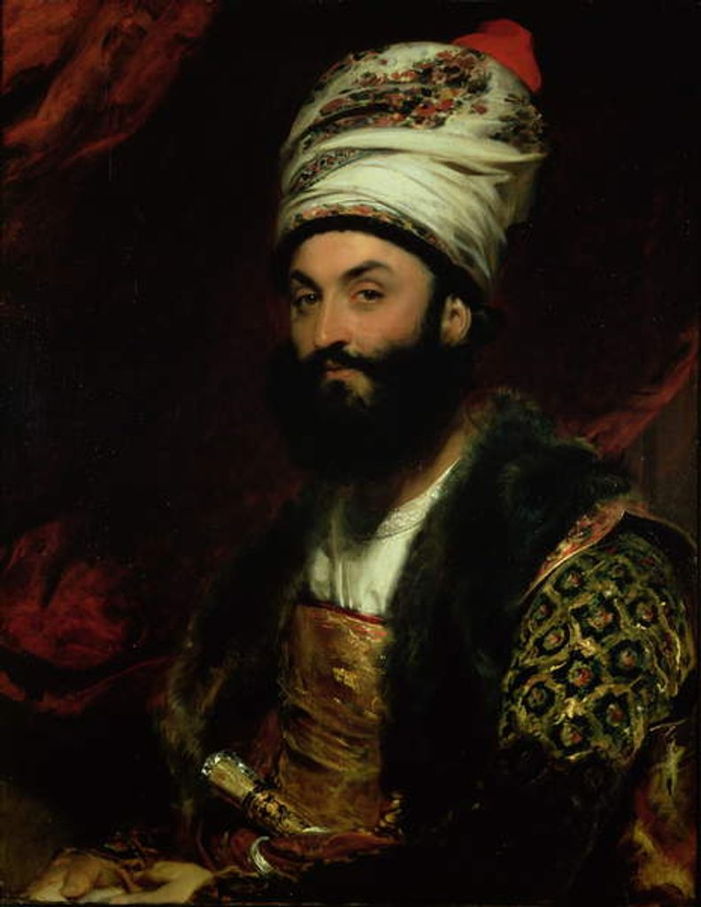 Detail of Portrait of Mirza Abu'l Hassan Khan, 1810 by Thomas Lawrence