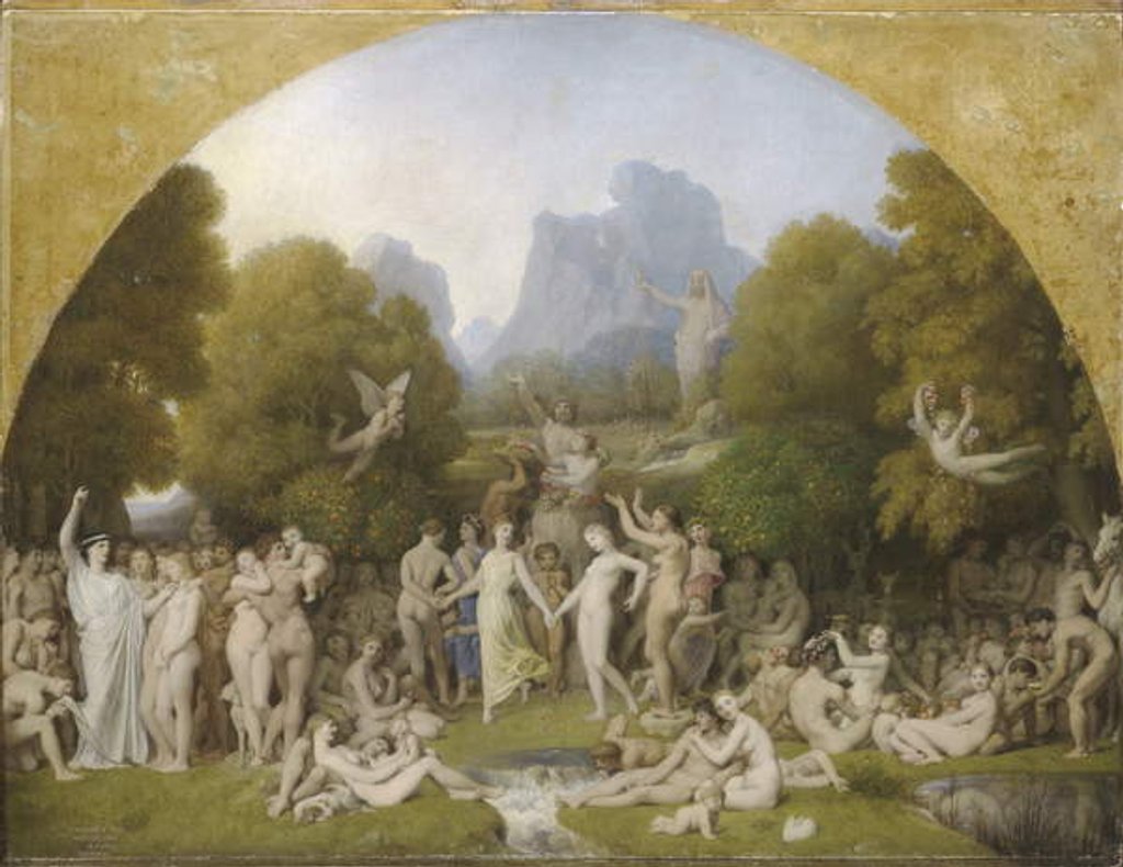 Detail of The Golden Age, 1862 by Jean Auguste Dominique Ingres