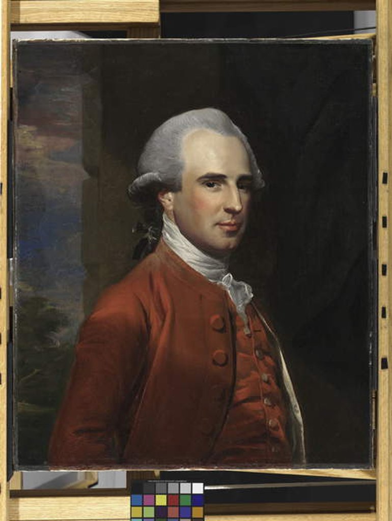 Detail of Benjamin West, c.1776-80 by John Singleton Copley