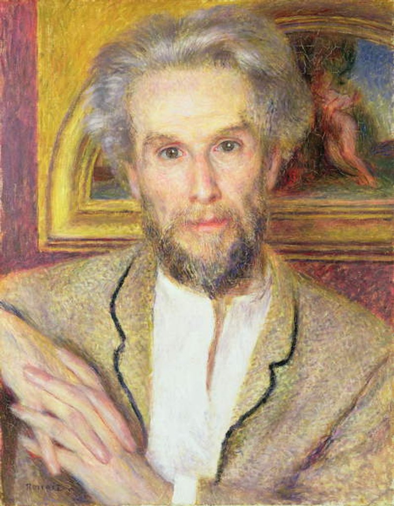 Detail of Portrait of Victor Choquet c.1875 by Pierre Auguste Renoir