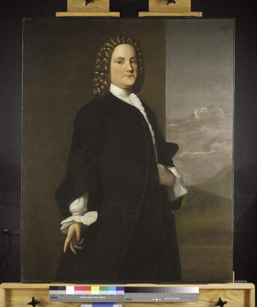 Detail of Benjamin Franklin, c.1746 by Robert Feke