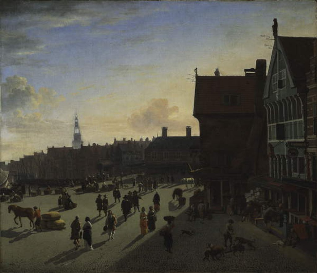 Detail of The Dam and Damrak, Amsterdam, c.1663 by Jan van der Heyden