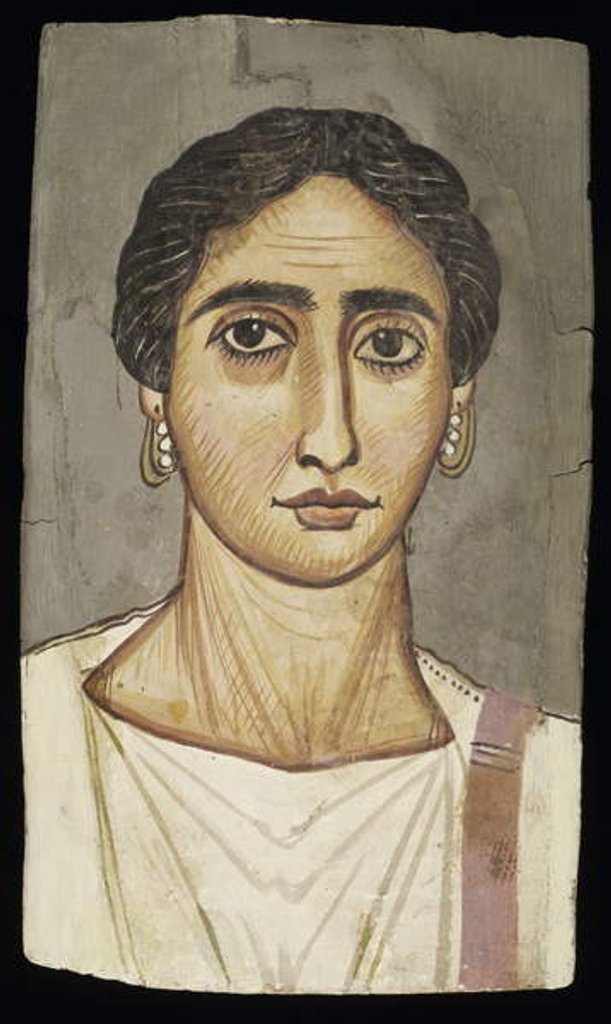 Detail of Portrait of a Woman, c.300 AD by Roman