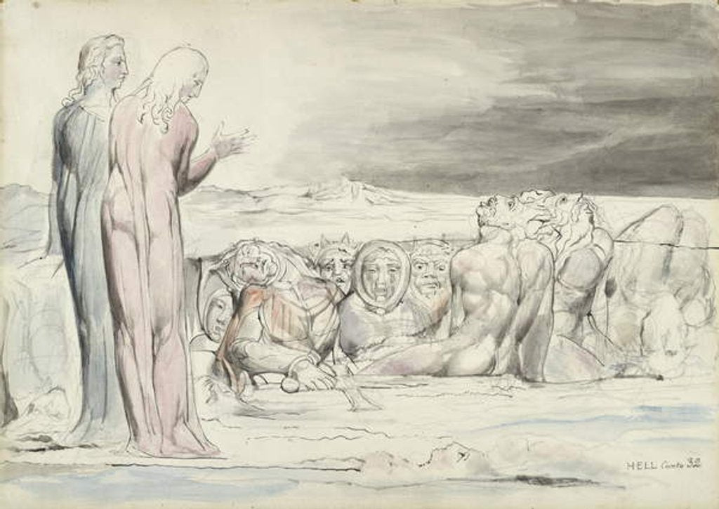 Detail of The Circle of Traitors: Alberti Brothers by William Blake