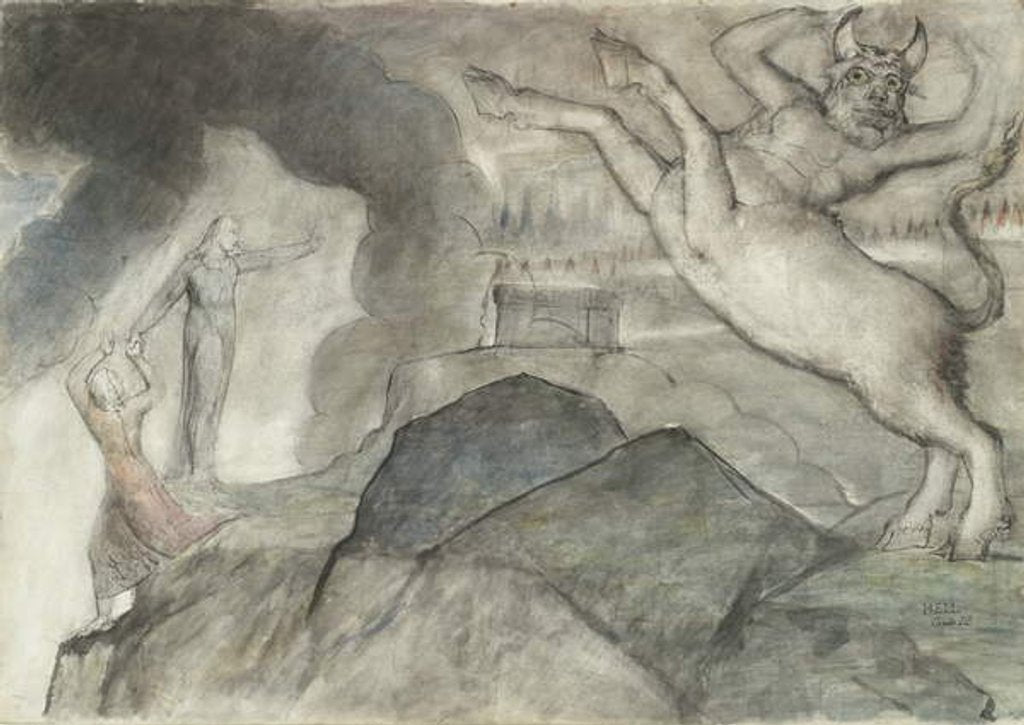 Detail of The Minotaur by William Blake
