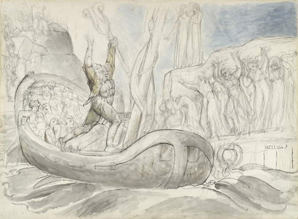 Detail of illustration to the 'Divine Comedy' by Dante Alighieri, 1824-27 by William Blake