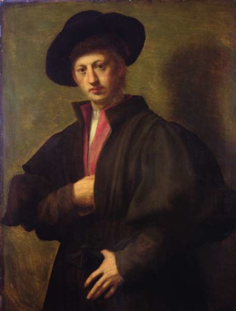 Detail of Portrait of a Man, called The Fattore of San Marco by Domenico Puligo
