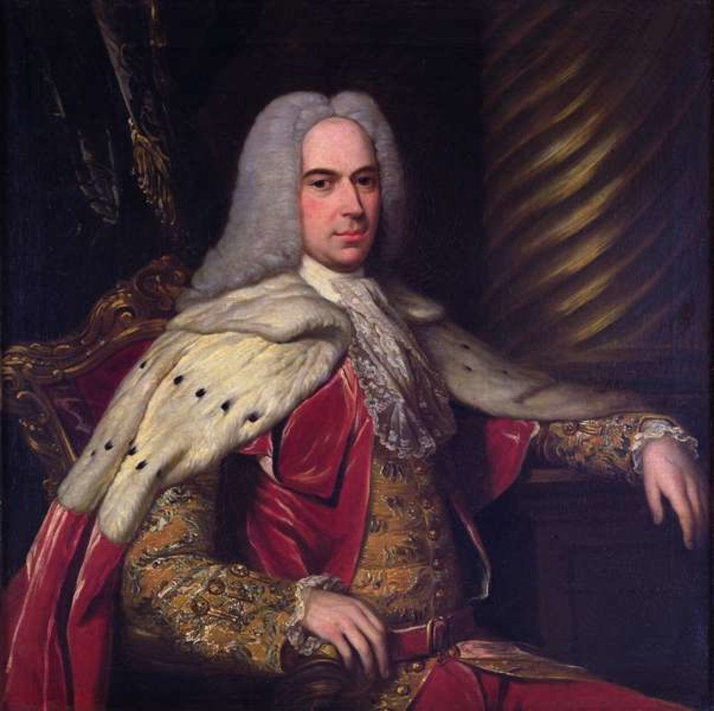 Detail of Portrait of Thomas, 1st Viscount Gage by English School