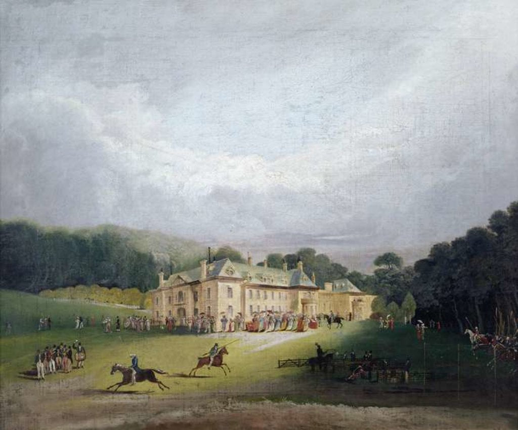 Detail of A Fete at Firle, where the ancient game of 'Quintain' was revived, 1827 by English School