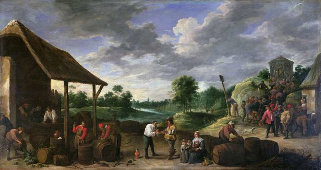 Detail of The Wine Harvest by David the Younger Teniers