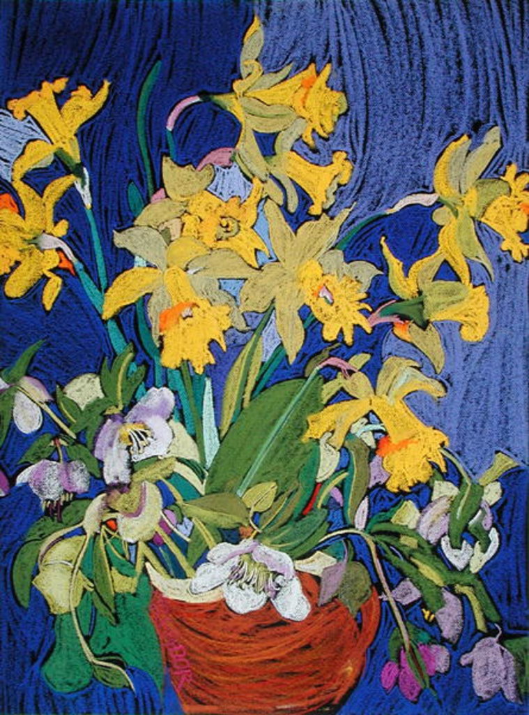 Detail of Daffodils with Jug by Frances Treanor