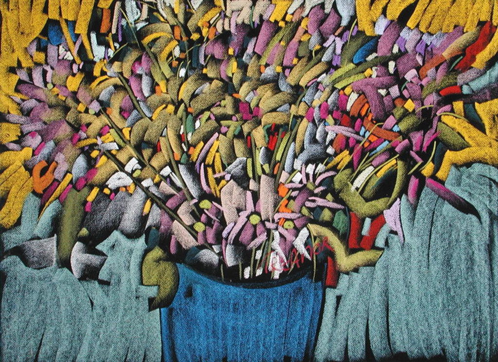 Detail of Blue Jigsaw by Frances Treanor