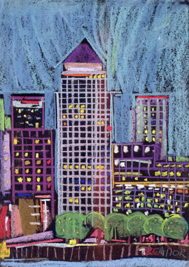 Detail of Canary Wharf in London Docklands by Frances Treanor