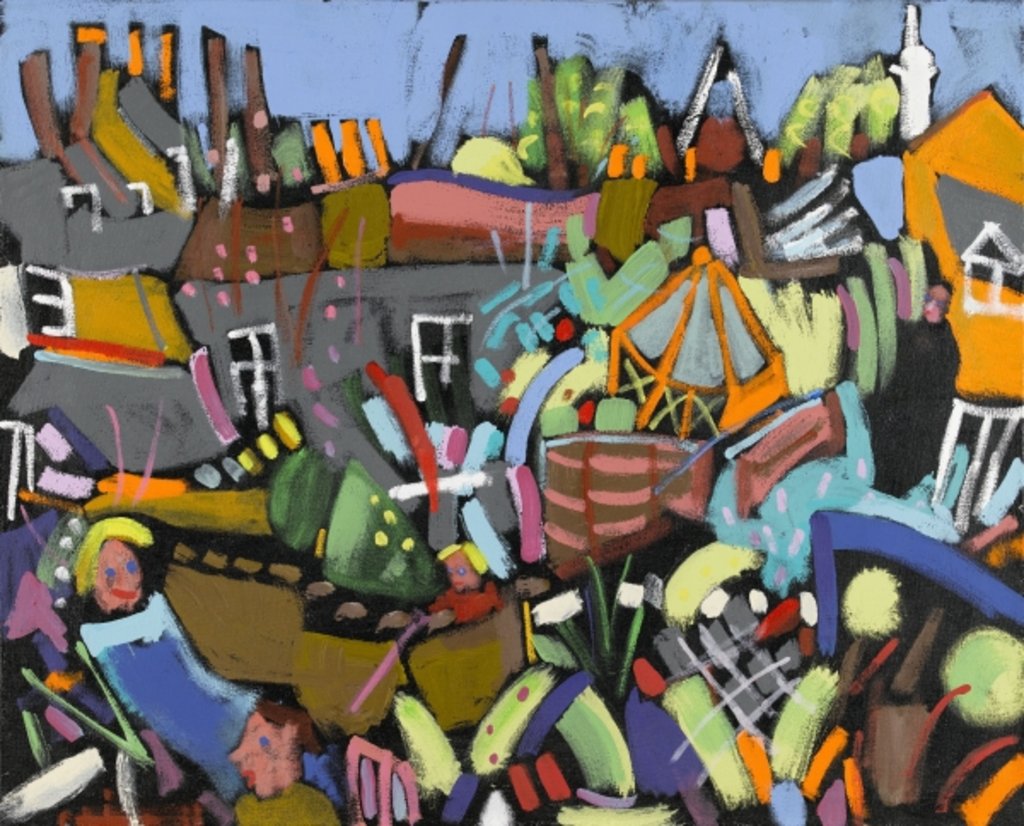 Detail of Judy au Jardin, 2010 by Frances Treanor