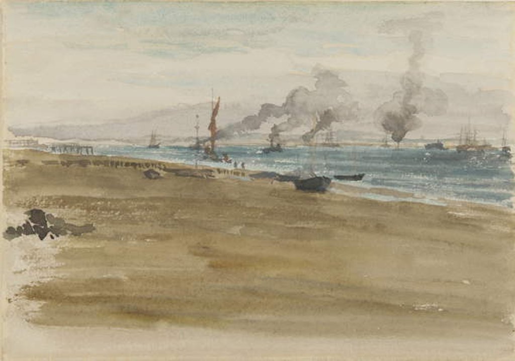 Detail of The Mouth of the River, 1876/77 by James Abbott McNeill Whistler