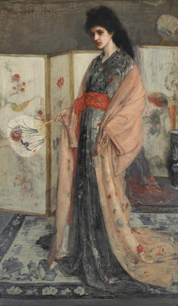 Detail of La Princesse du pays de la porcelaine 1863-65 by James Abbott McNeill Whistler