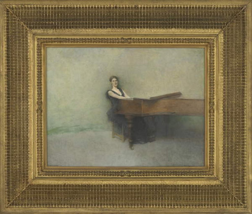 Detail of The Piano, 1891 by Thomas Wilmer Dewing