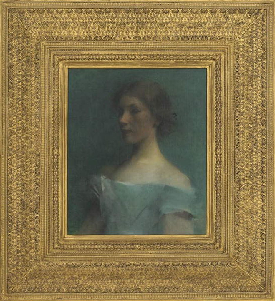 Detail of Portrait in Blue, 1898 by Thomas Wilmer Dewing