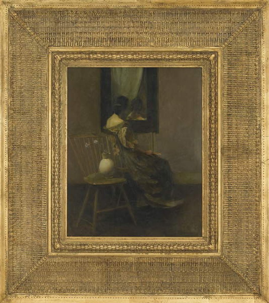 Detail of The Mirror, 1907 by Thomas Wilmer Dewing