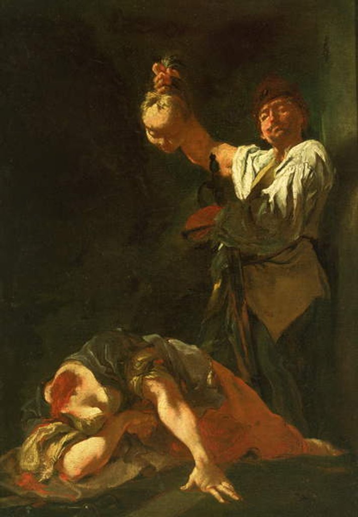 Detail of The Beheading of St. Eurasia by Giulia Lama
