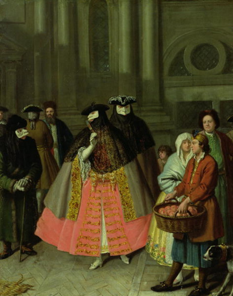 Detail of Conversation with masks or the Apples Seller, 1750-60 by Alessandro Longhi