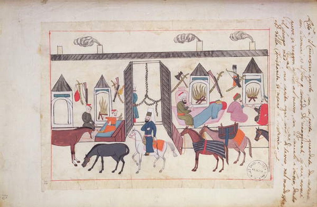 Detail of Stop at the Caravan Seraglio by School Persian