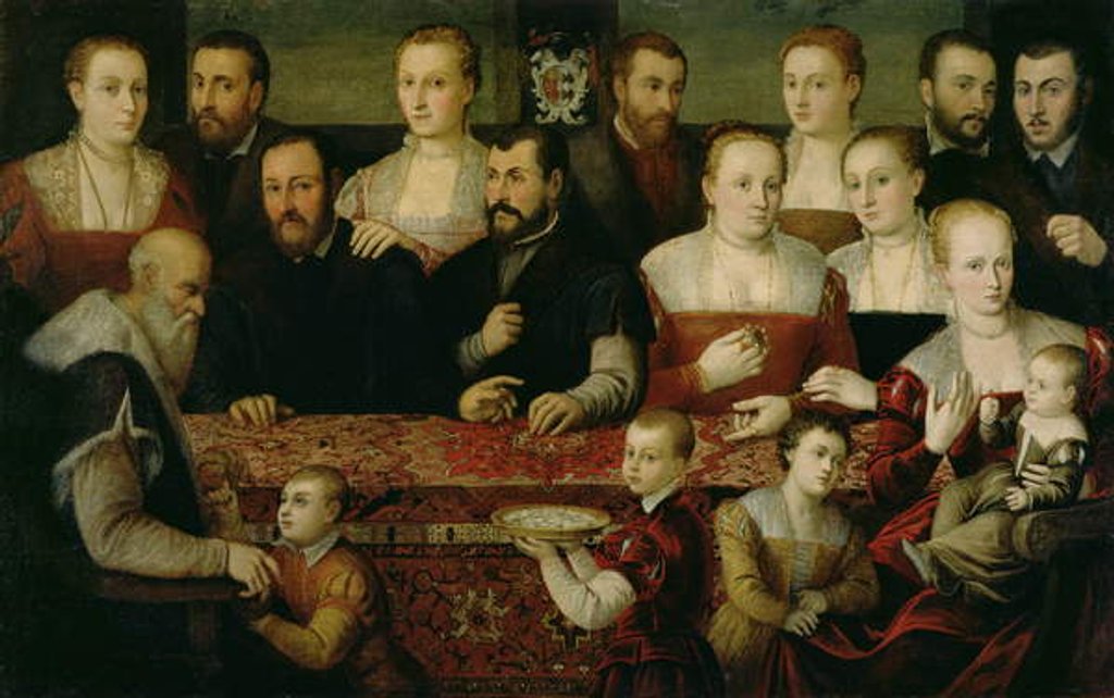 Detail of Portrait of a Large Family by Cesare Vecellio
