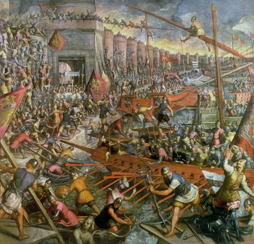 Detail of The Capture of Constantinople in 1204, 1580 by Jacopo Robusti Tintoretto