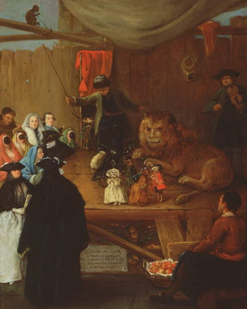 Detail of The Lion's Cage, as seen in Venice in the Carnival of 1765 by Pietro Longhi