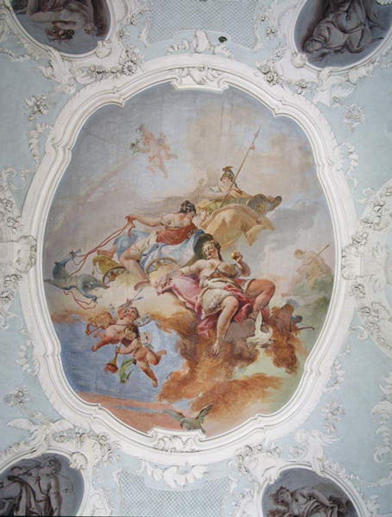 Detail of Mythological Scene with Venus, Juno and Minerva by Italian School