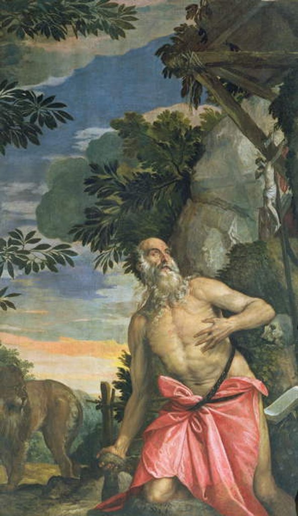 Detail of St. Jerome in Penitence by Veronese