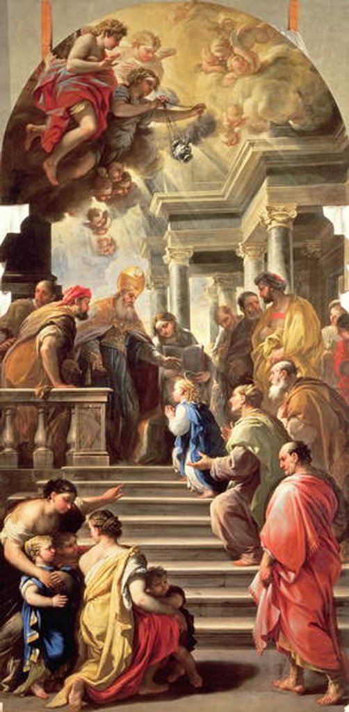 Detail of The Presentation of the Virgin at the Temple by Luca Giordano