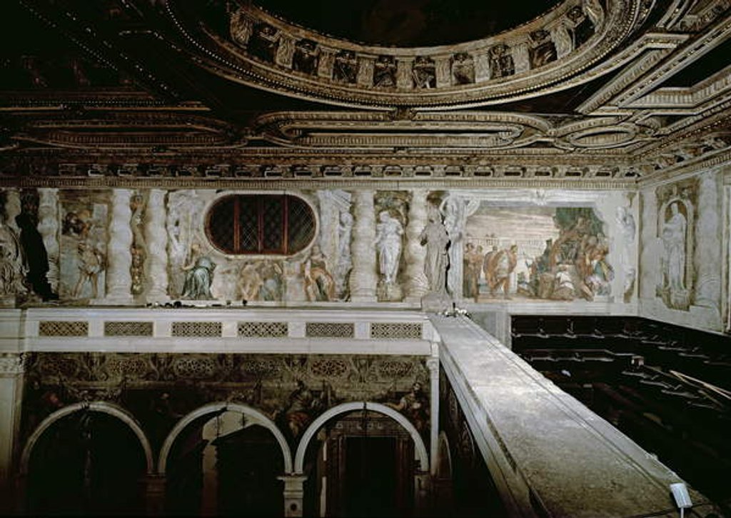 Detail of St. Sebastian before the Emperor, his Martyrdom amd three Sibyls, frescos from the gallery by Veronese