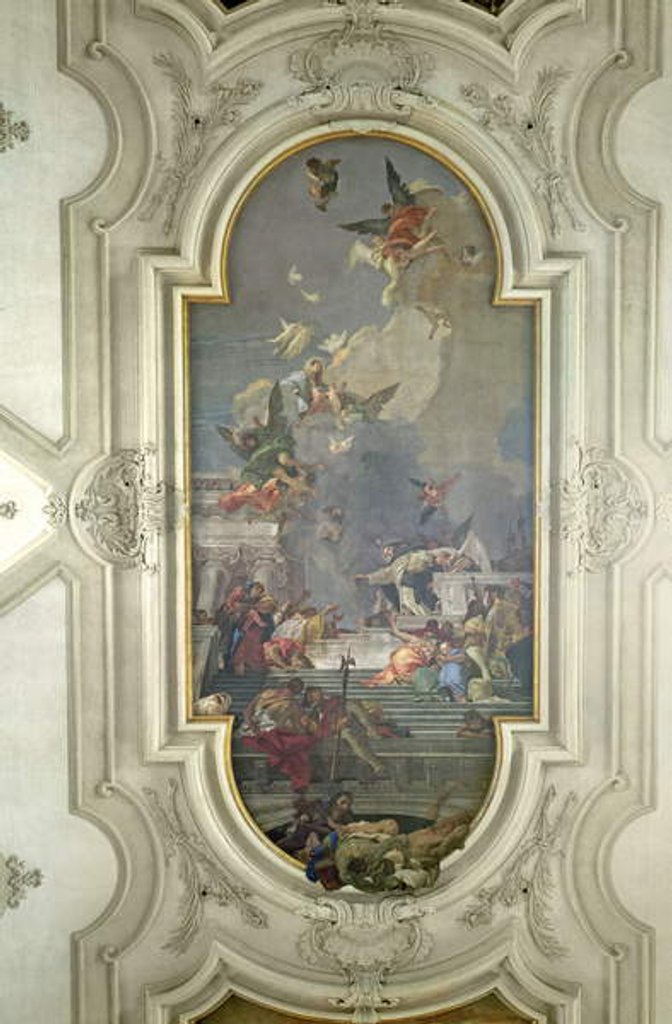 Detail of The Institution of the Rosary by St. Dominic by Giovanni Battista (1696-1770) Tiepolo